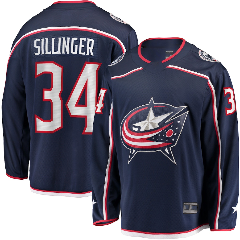 Jdoa CB.Jackets #38 Boone Jenner Navy Home Captain Patch Breakaway Player Jersey