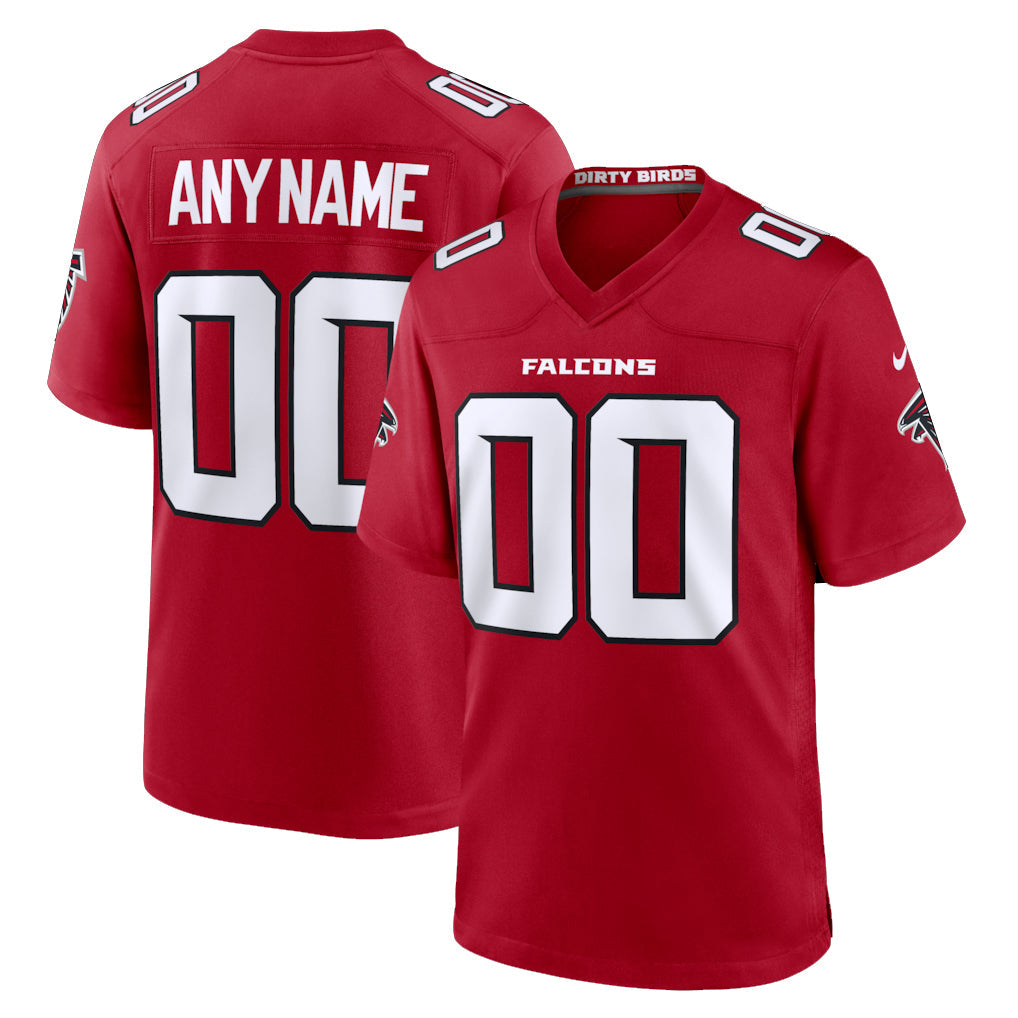Jdoa Custom A.Falcons Red Replica Home Game Any Name & Numbers Stitched Jerseys