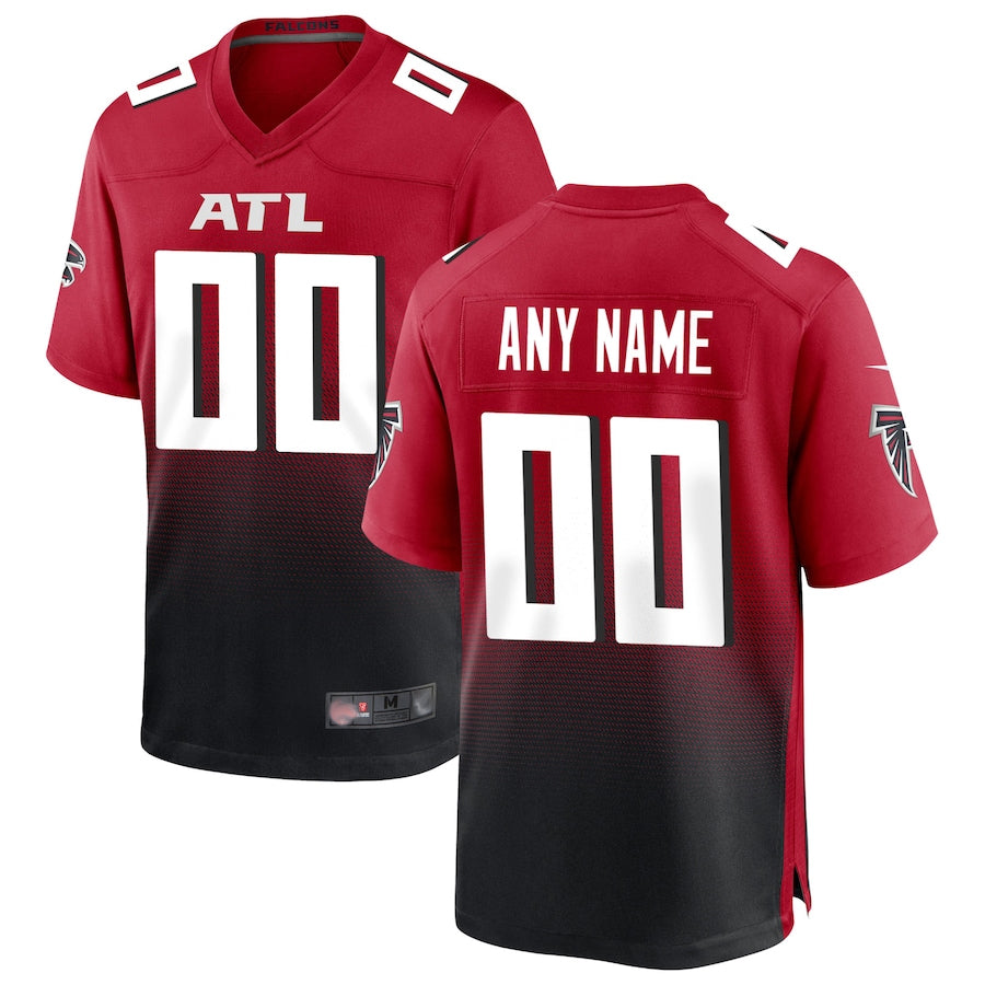 Jdoa Custom A.Falcons Red Replica Home Game Stitched Jerseys