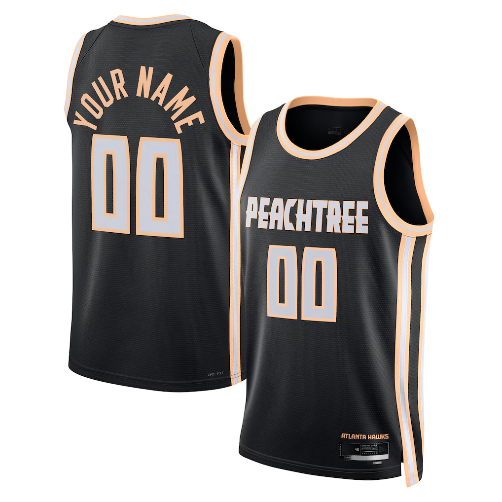 Xdoa Custom A.Hawks Black 2025-26 City Edition Swingman Jerseys
