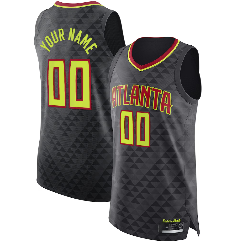 Jdoa Custom A.Hawks Black Authentic Jerseys - Icon Edition