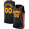 Jdoa Custom A.Hawks  Black Swingman Jerseys - Statement Edition