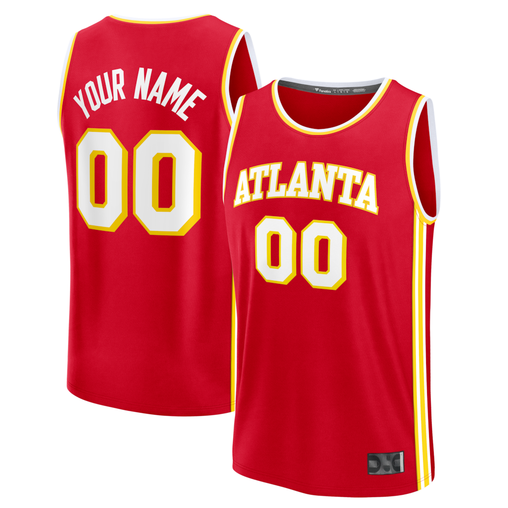Jdoa Custom A.Hawks Red Fast Break Jerseys - Icon Edition