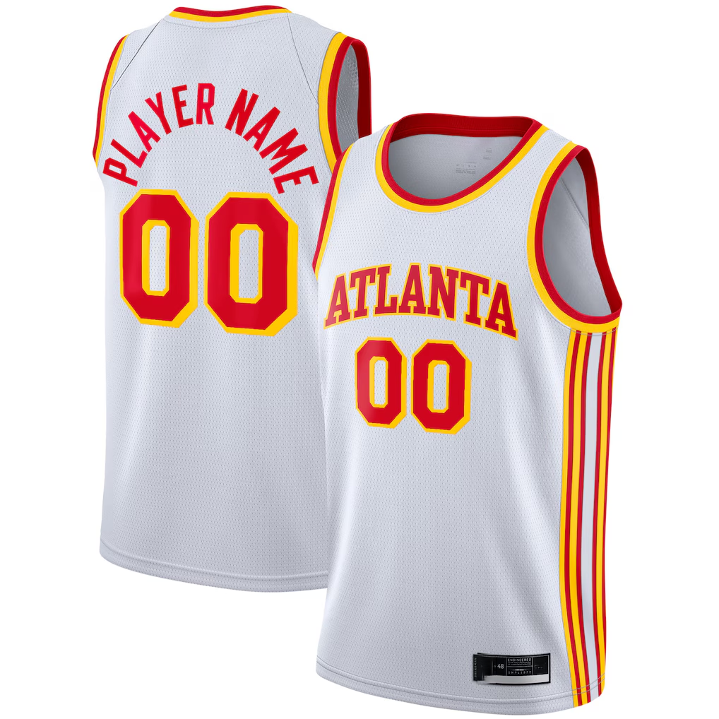 Xdoa Custom A.Hawks White 2020-21 Swingman Jerseys - Association Edition