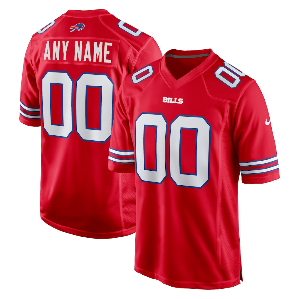 Jdoa Custom B.Bills Red Alternate Game Stitched Jerseys