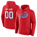 Jdoa Custom B.Bills Red Team Authentic Personalized Name & Number Hoodie Stitched Jerseys