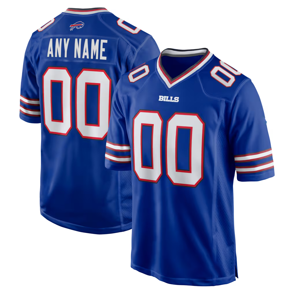 Jdoa Custom B.Bills Royal Royal Game Stitched Jerseys