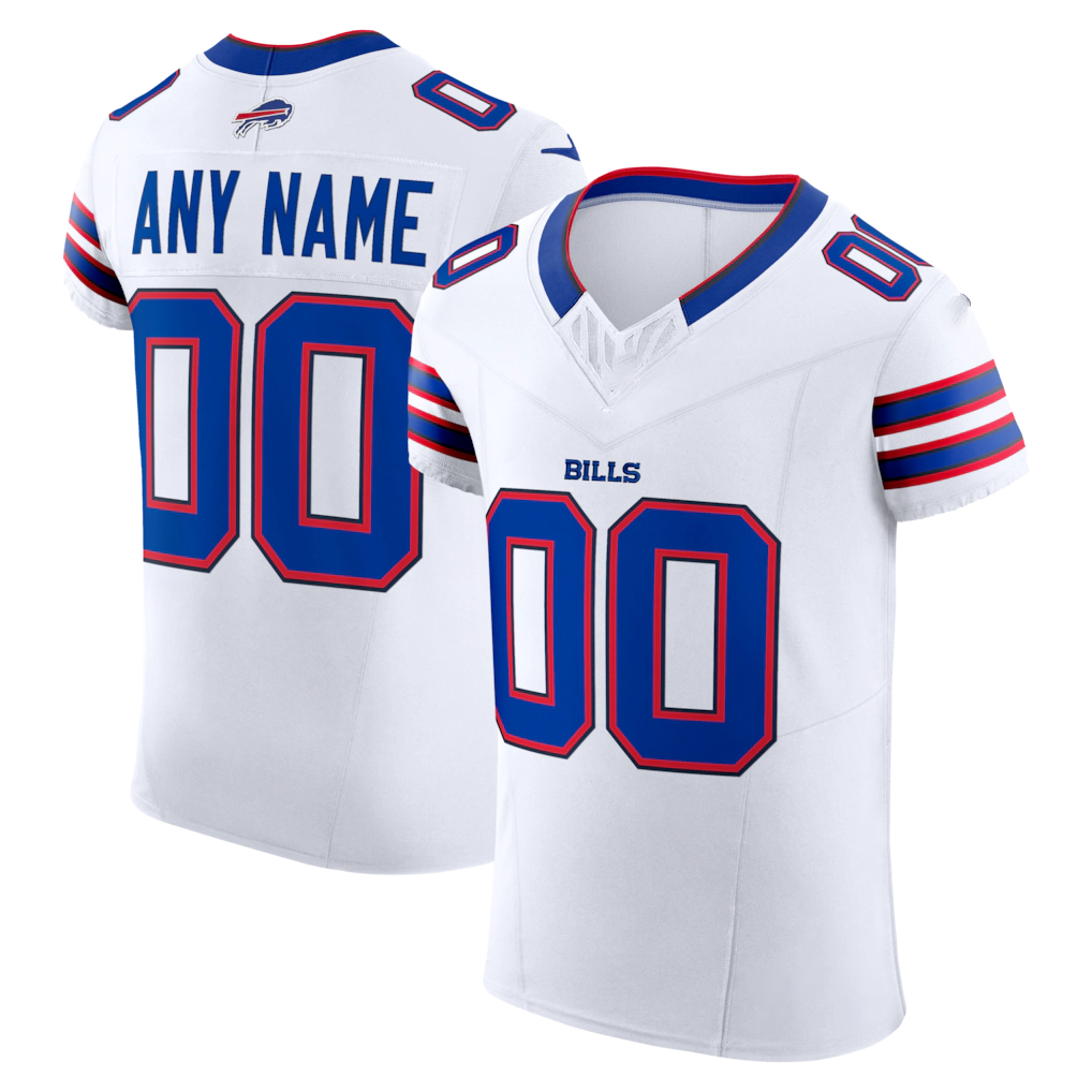Jdoa Custom B.Bills White Vapor F.U.S.E. Elite Stitched Jerseys