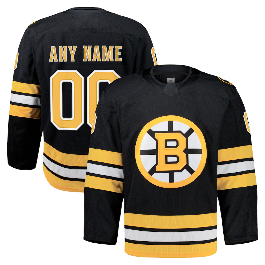 Jdoa Custom B.Bruins Black Home Authentic Pro Stitched Jerseys