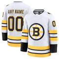 Jdoa Custom B.Bruins White Away Premium Stitched Jerseys