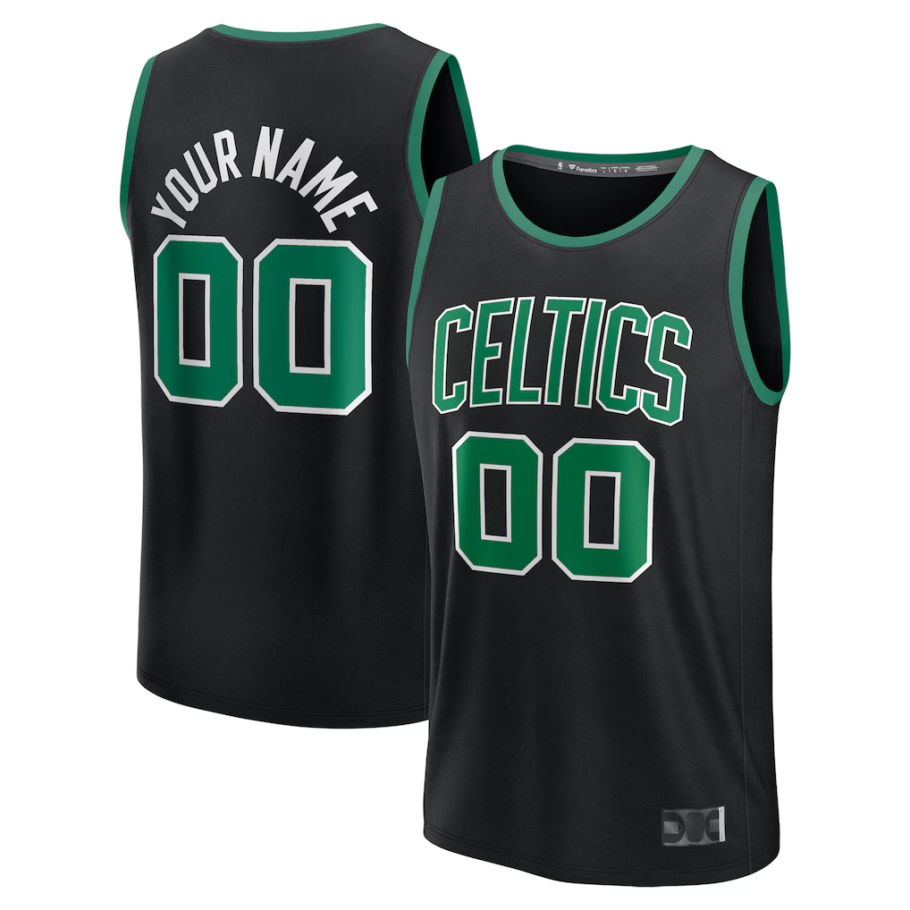 Jdoa Custom B.Celtics Black Fast Break Jerseys - Statement Edition