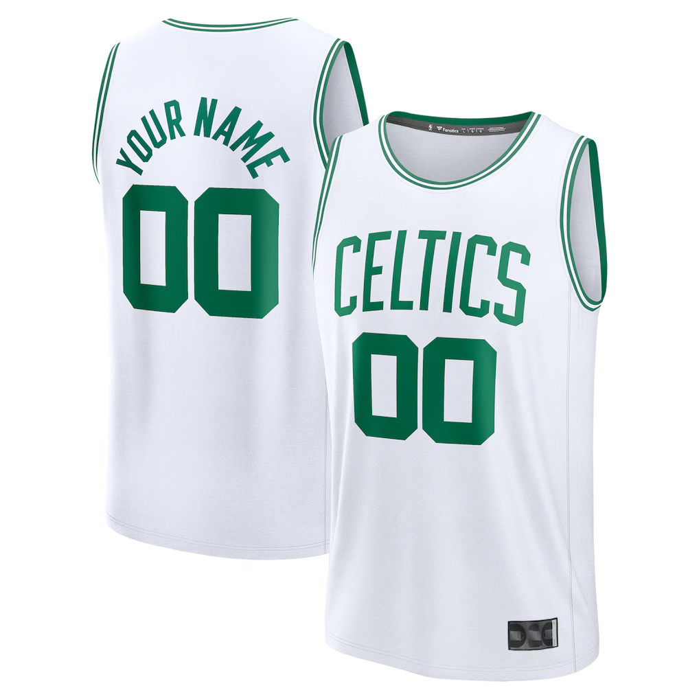 Jdoa Custom B.Celtics White Fast Break Jerseys - Association Edition