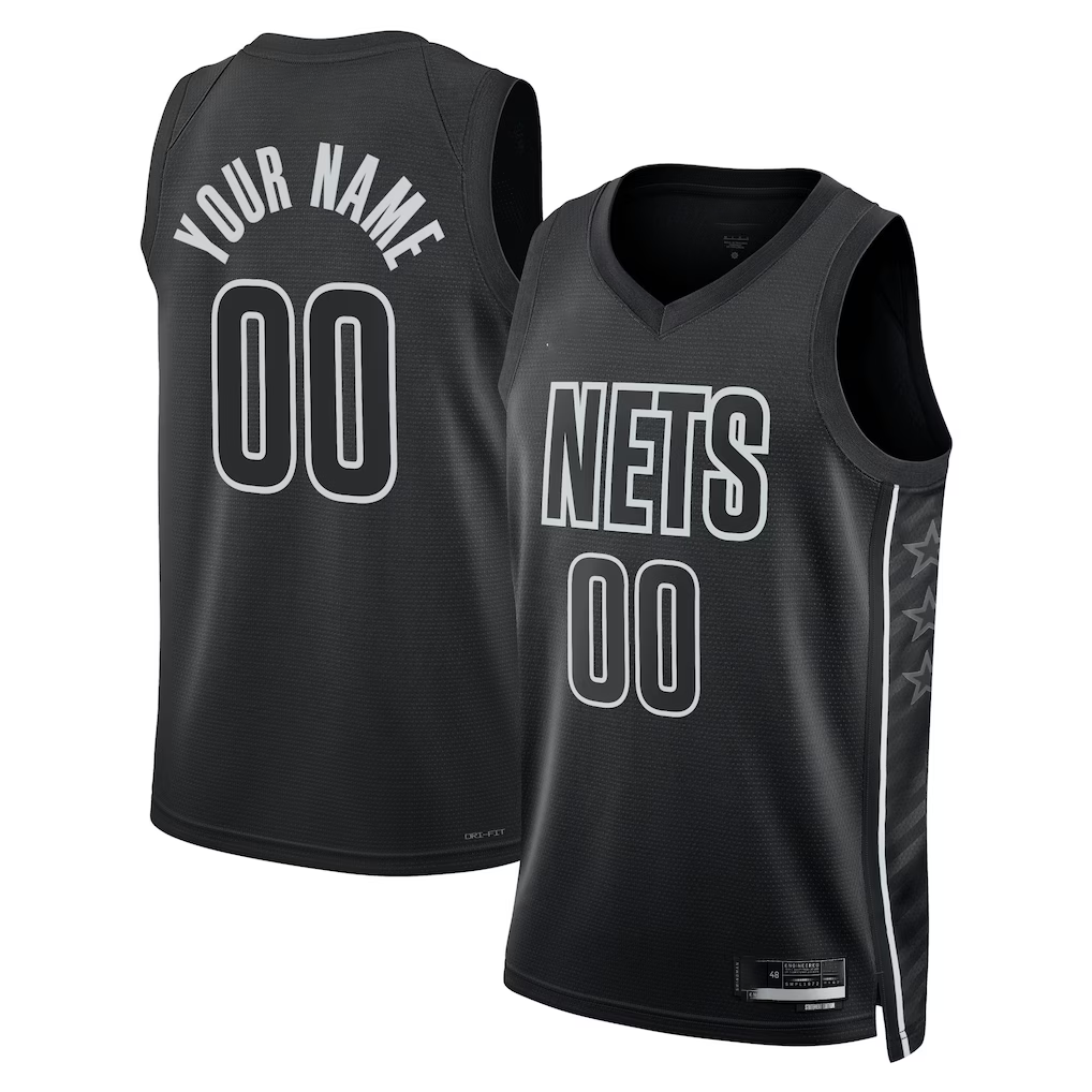 Jdoa Custom B.Nets Black 2022-23 Swingman Jerseys - Statement Edition