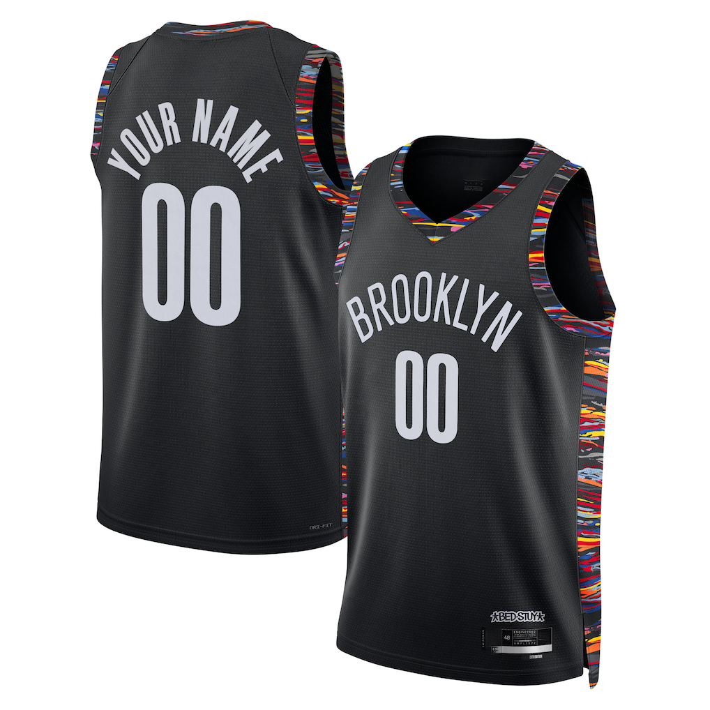 Jdoa Custom B.Nets Black 202526 City Edition Swingman Jerseys