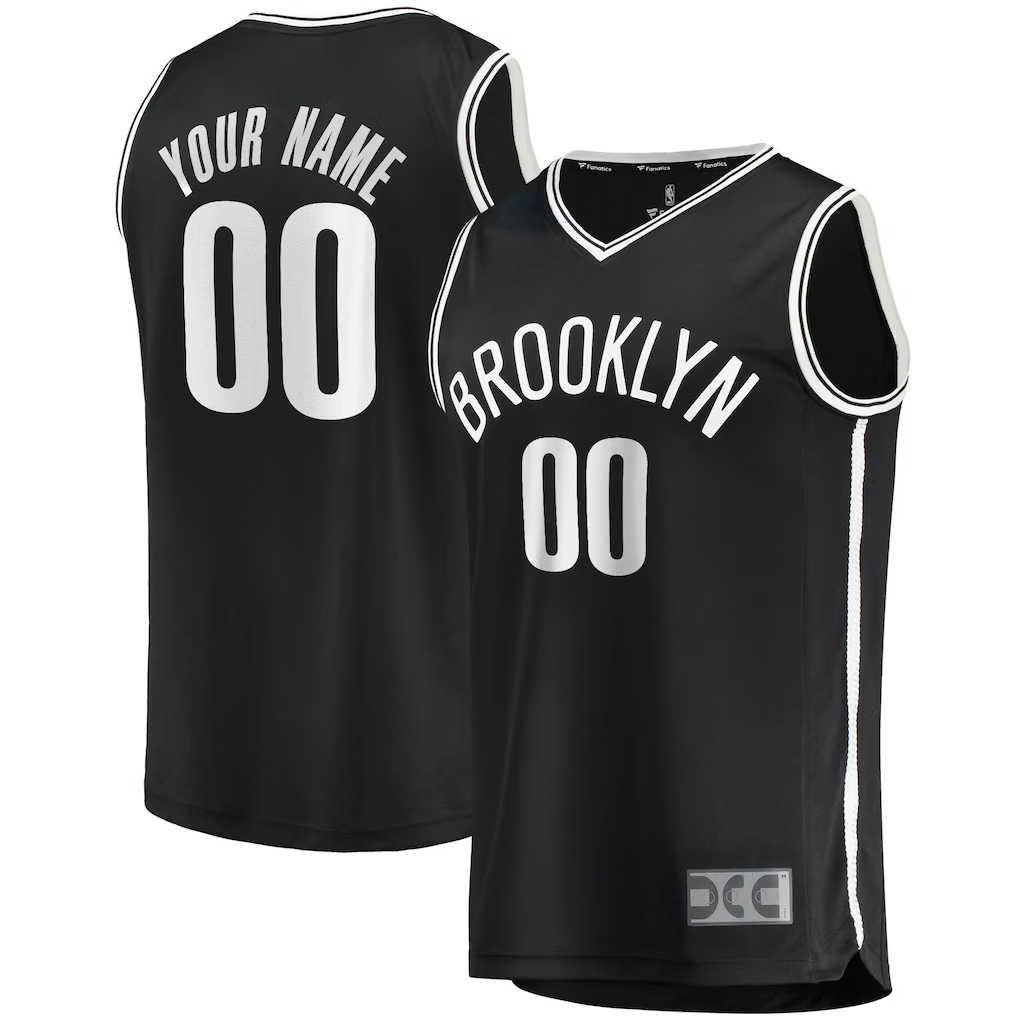 Jdoa Custom B.Nets Black Fast Break Replica Jerseys - Icon Edition