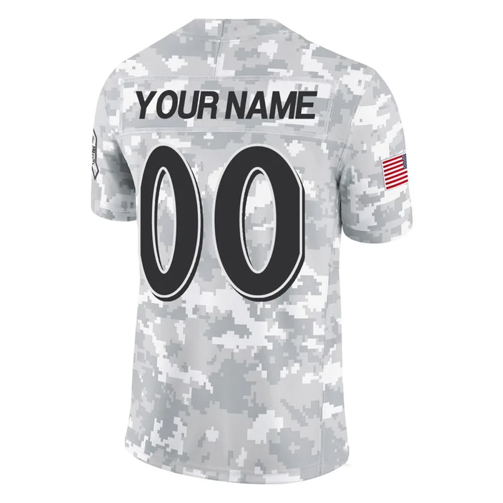 Jdoa Custom B.Ravens Arctic Camo Salute to Service Limited Any Name & Numbers Stitched Jerseys