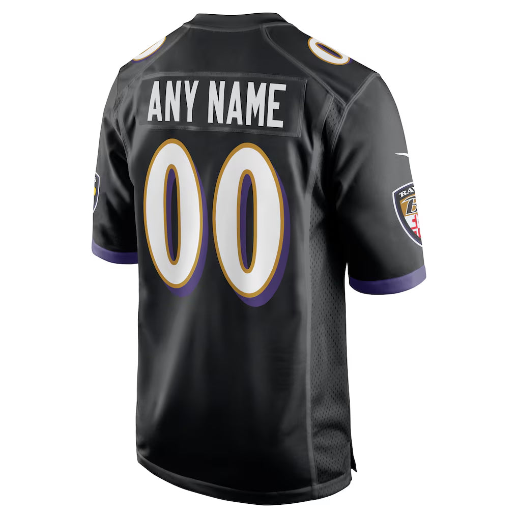 Jdoa Custom B.Ravens Black Alternate Home Game Any Name & Numbers Stitched Jerseys