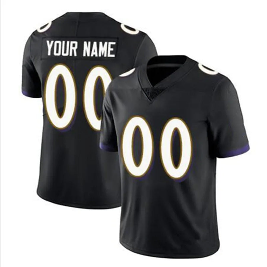 Jdoa Custom B.Ravens Black Replica Limited Game Stitched Jerseys