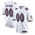 Jdoa Custom B.Ravens White Home Game Stitched Jerseys