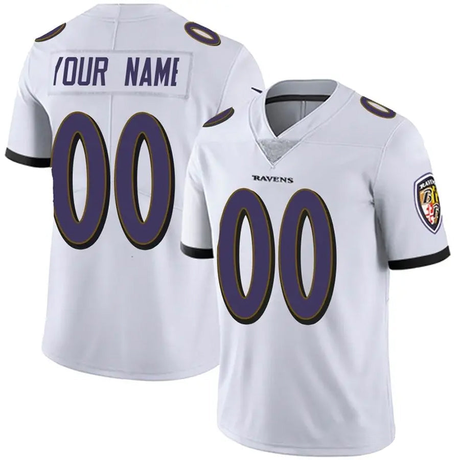 Jdoa Custom B.Ravens White Vapor F.U.S.E. Limited Stitched Jerseys