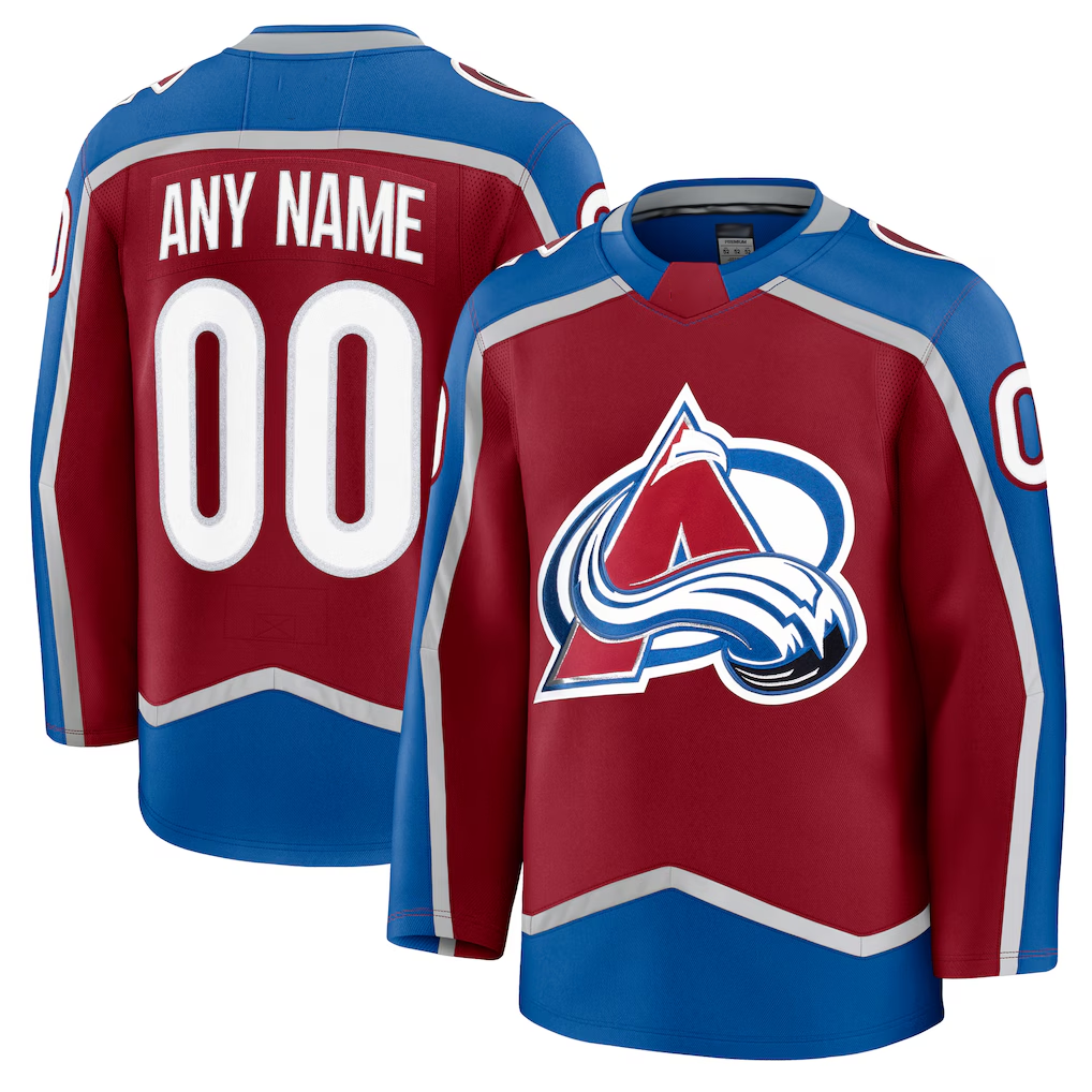 Jdoa Custom C.Avalanche Burgundy Home Premium Jerseys