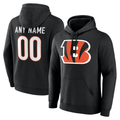 Jdoa Custom C.Bengals Black Big & Tall Team Authentic Custom Hoodie Stitched Jerseys