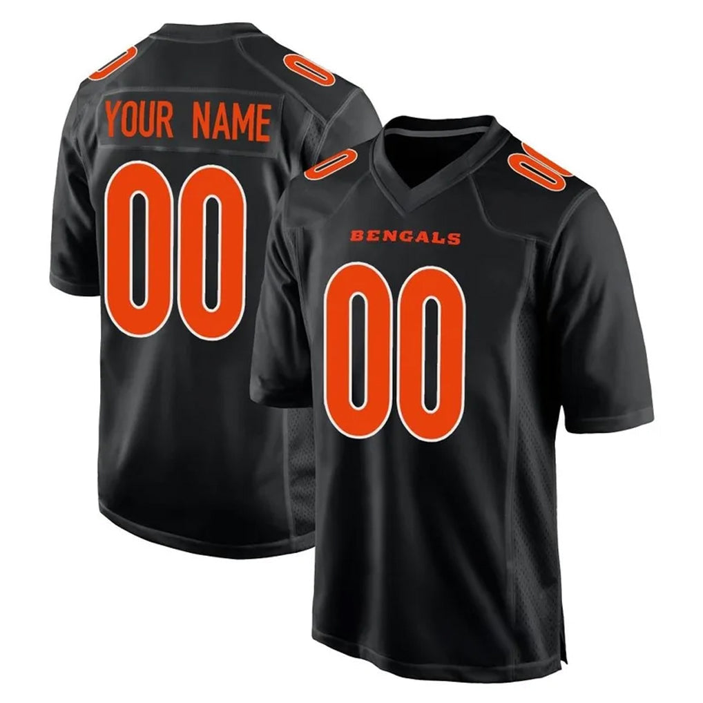 Jdoa Custom C.Bengals Black Fashion Game Any Name & Numbers Stitched Jerseys