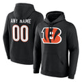 Jdoa Custom C.Bengals Black Long Sleeve Hoodie Any Name & Numbers Stitched Jerseys