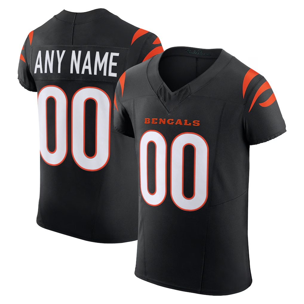 Jdoa Custom C.Bengals Black Team Vapor F.U.S.E. Elite Stitched Jerseys