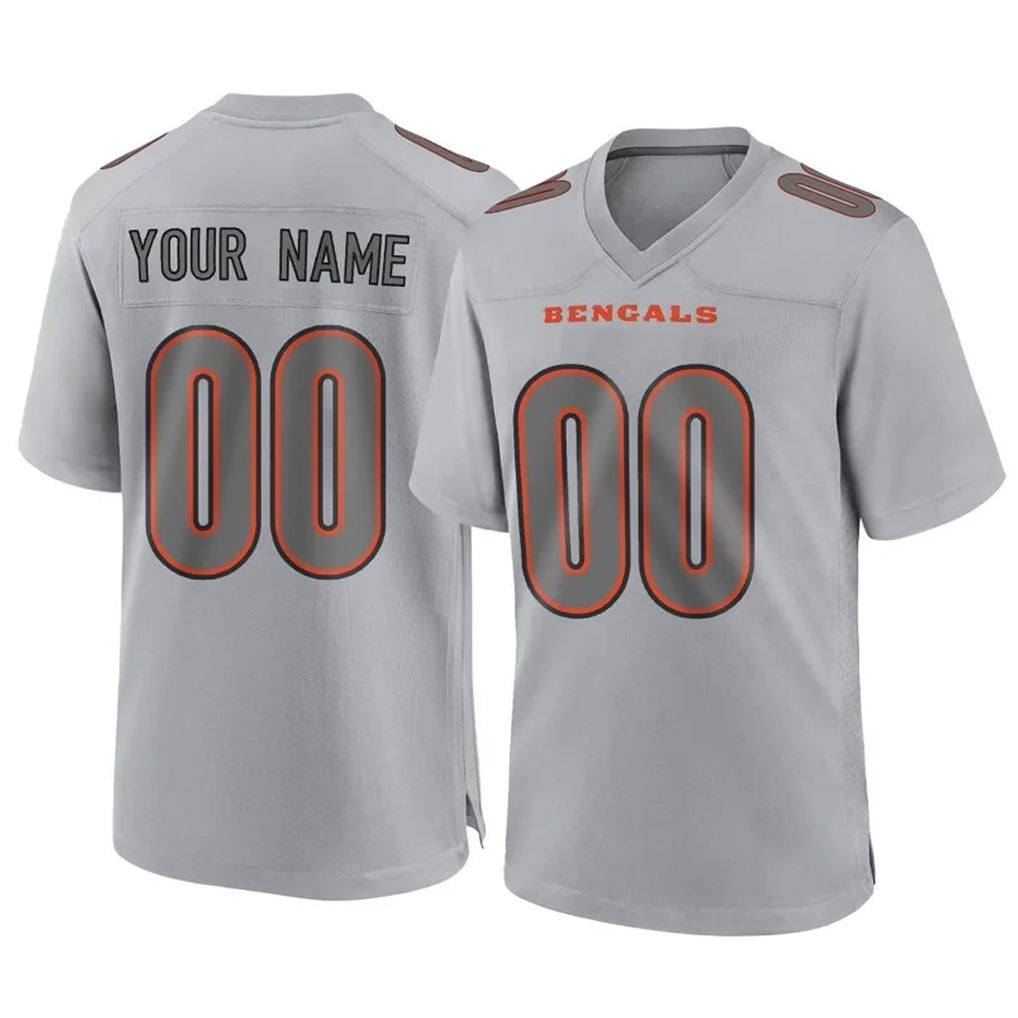 Jdoa Custom C.Bengals Gray Atmosphere Fashion Game Any Name & Numbers Stitched Jerseys