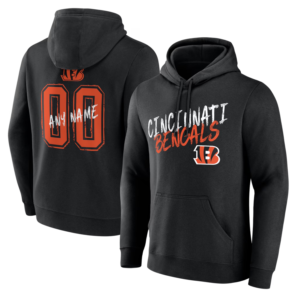 Jdoa Custom C.Bengals Gray Big & Tall Team Authentic Custom Hoodie Stitched Jerseys