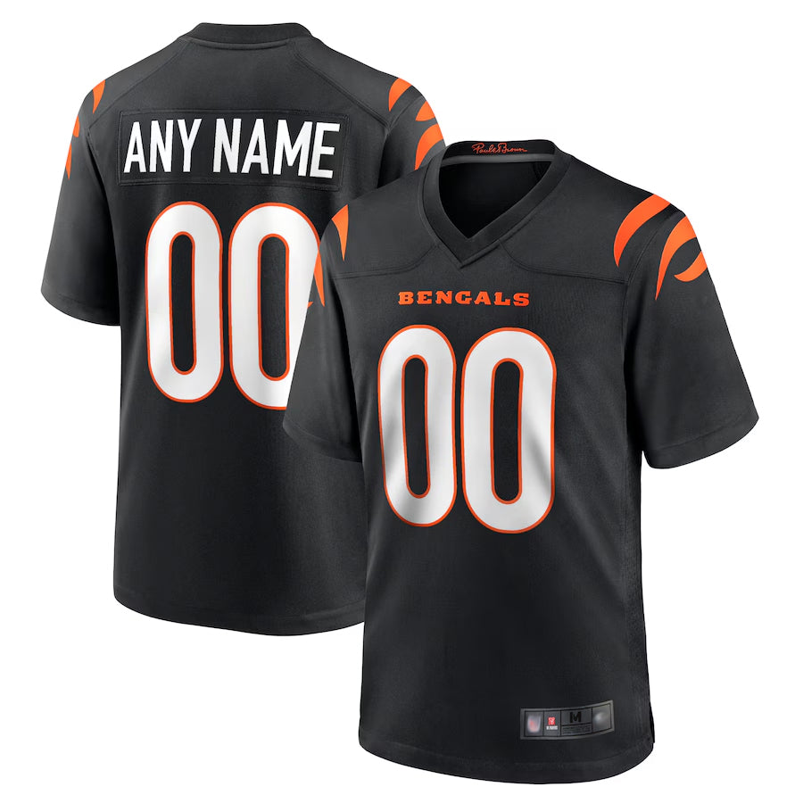 Jdoa Custom C.Bengals Home Replica Game Football Jerseys - Black - Custom