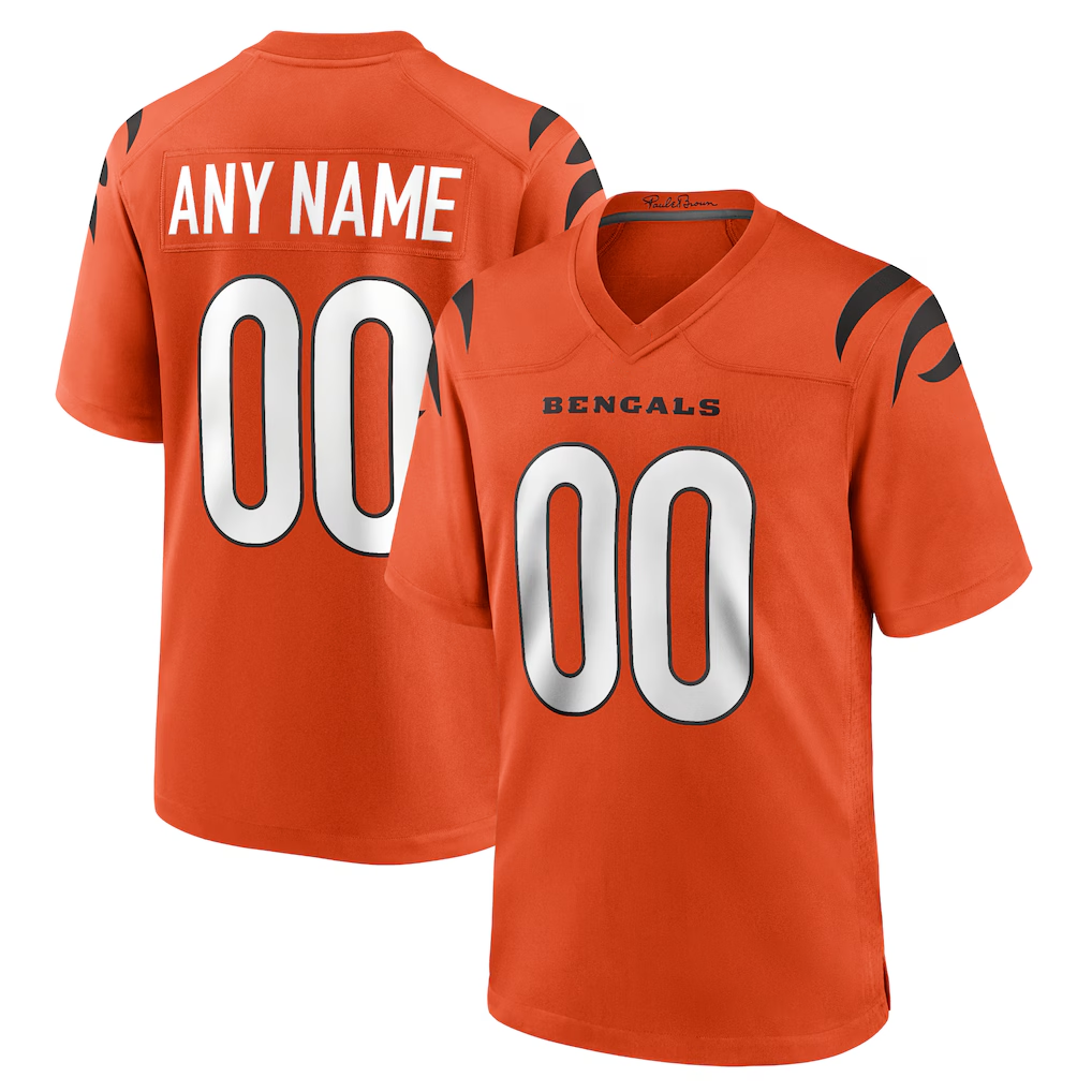 Jdoa Custom C.Bengals Orange Alternate Game Stitched Jerseys