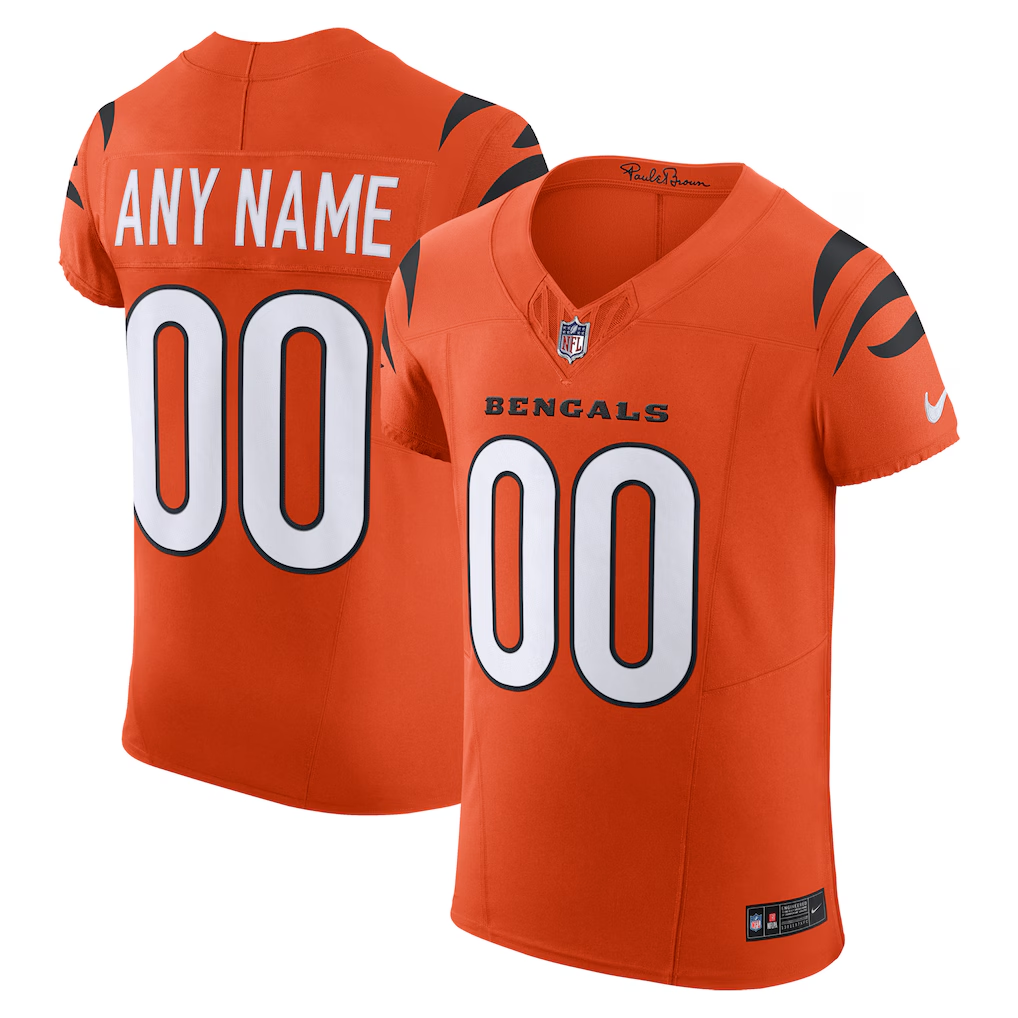 Jdoa Custom C.Bengals Orange Alternate Vapor F.U.S.E. Elite Stitched Jerseys