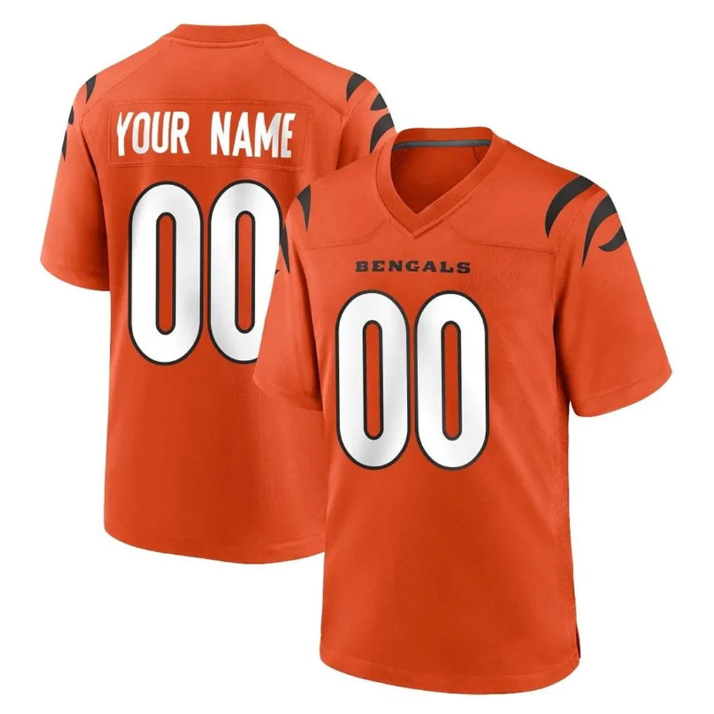 Jdoa Custom C.Bengals Orange Home Game Any Name & Numbers Stitched Jerseys