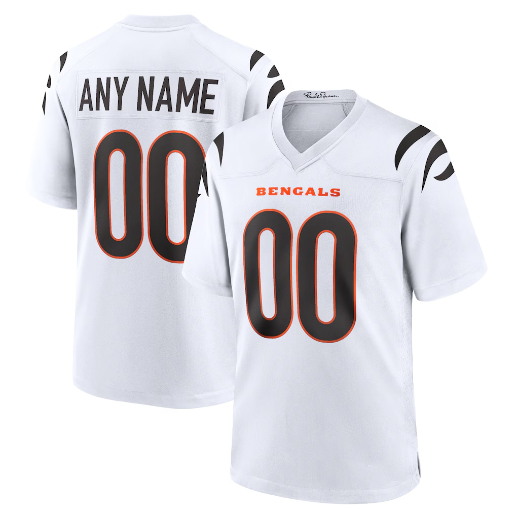 Jdoa Custom C.Bengals White Game Stitched Jerseys