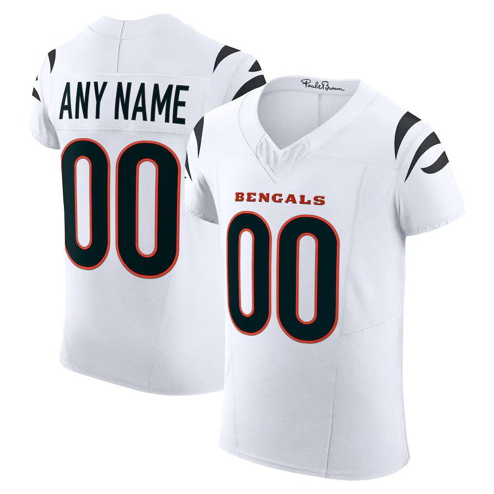 Jdoa Custom C.Bengals White Vapor F.U.S.E. Elite Stitched Jerseys