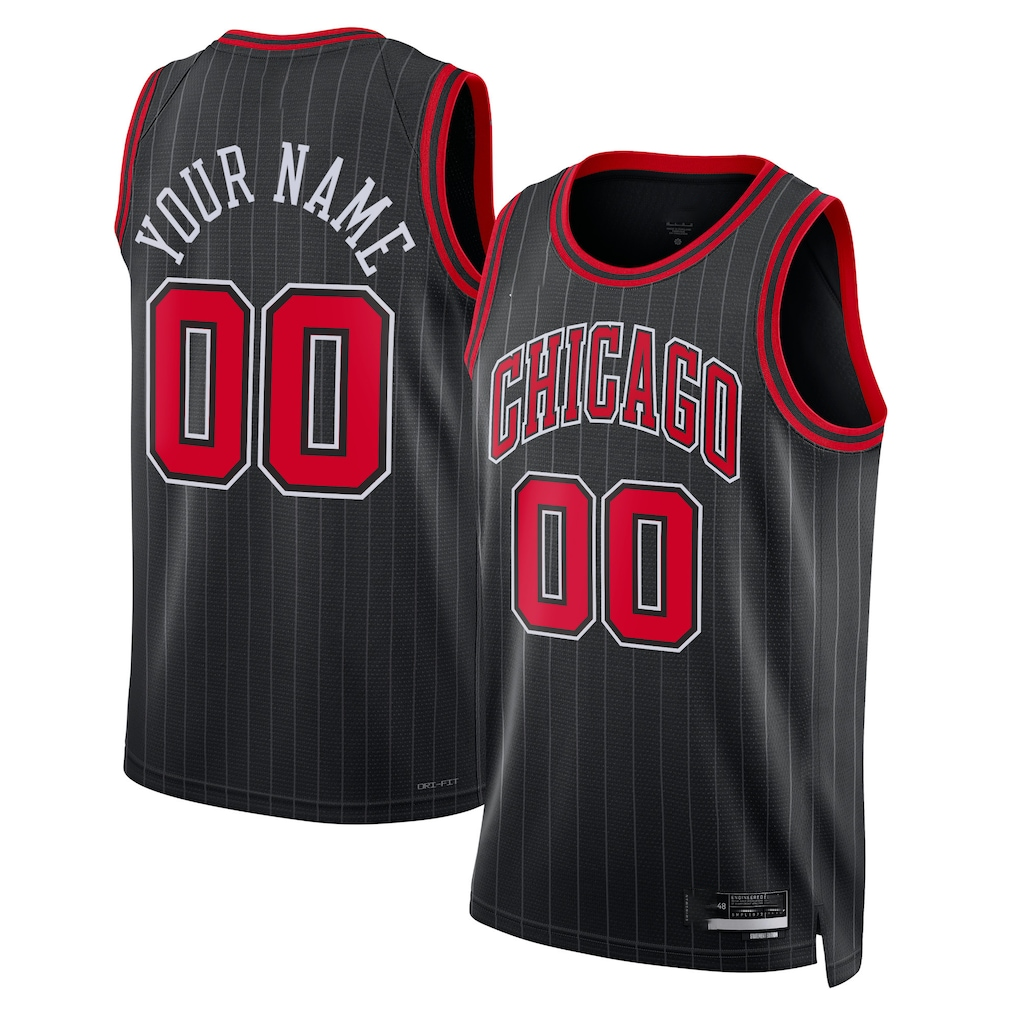 Jdoa Custom C.Bulls Black 2022-23 Swingman Jerseys - Statement Edition