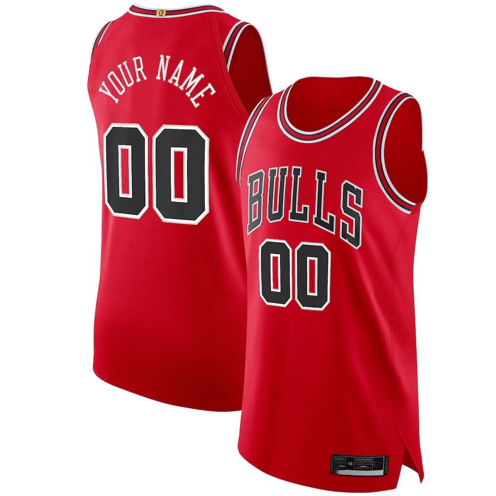 Xdoa Custom C.Bulls Red Authentic Jerseys - Icon Edition