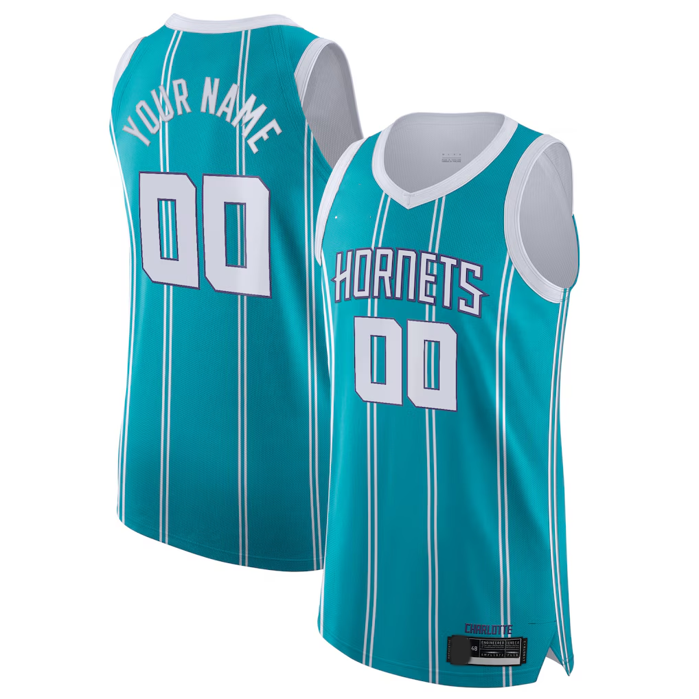 Xdoa Custom C.Hornets  Teal 202021 Authentic Jerseys - Icon Edition
