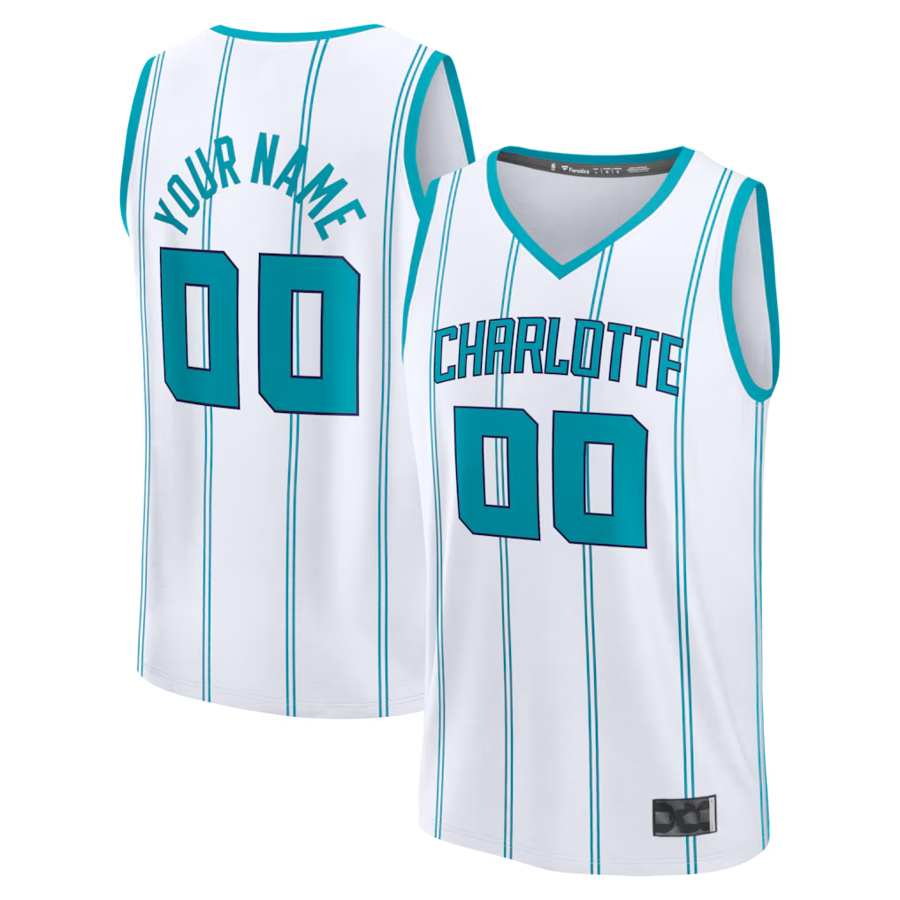 Xdoa Custom C.Hornets  White Fast Break Jerseys - Icon Edition