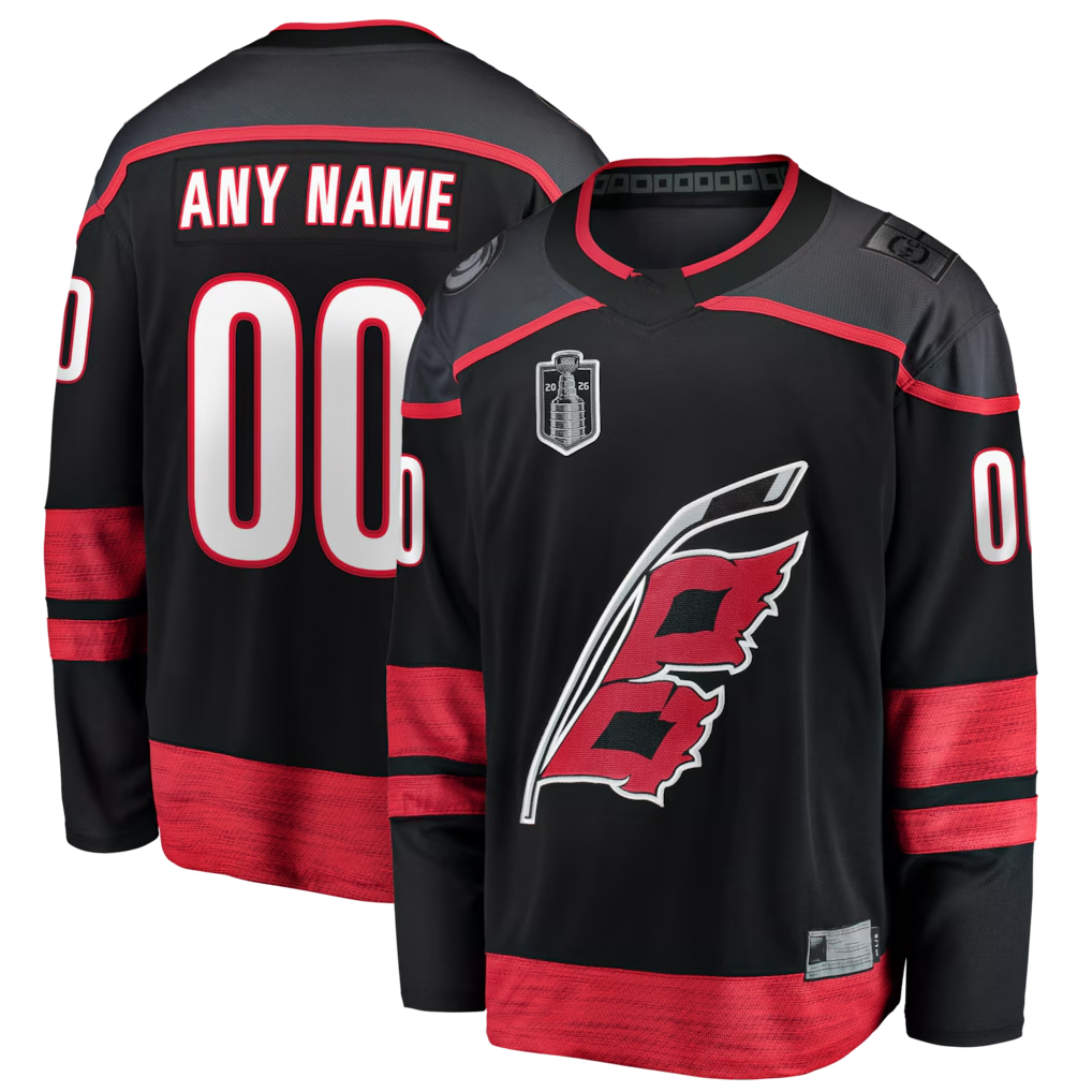 Jdoa Custom C.Hurricanes Black 2026 Stanley Cup Final Home Breakaway Stitched Jerseys