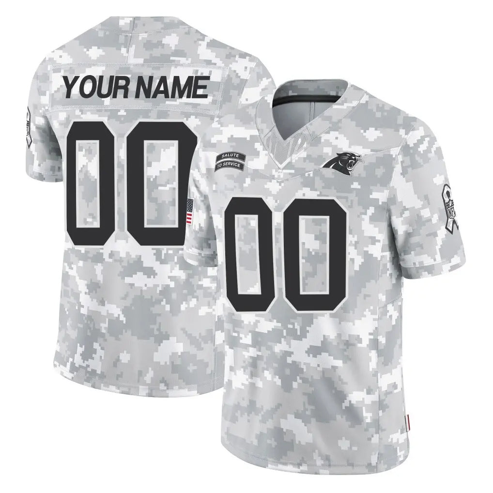 Jdoa Custom C.Panthers Arctic Camo Salute to Service Limited Game Any Name & Numbers Stitched Jerseys