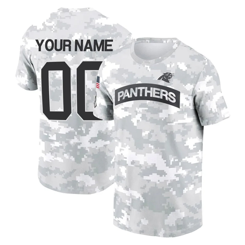 Jdoa Custom C.Panthers Arctic Camo Salute to Service T-Shirt Hoodies Any Name & Numbers Stitched Jerseys