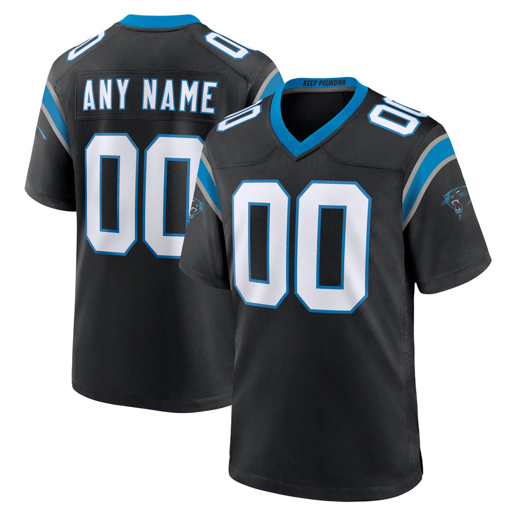 Jdoa Custom C.Panthers Black Home Game Any Name & Numbers Stitched Jerseys