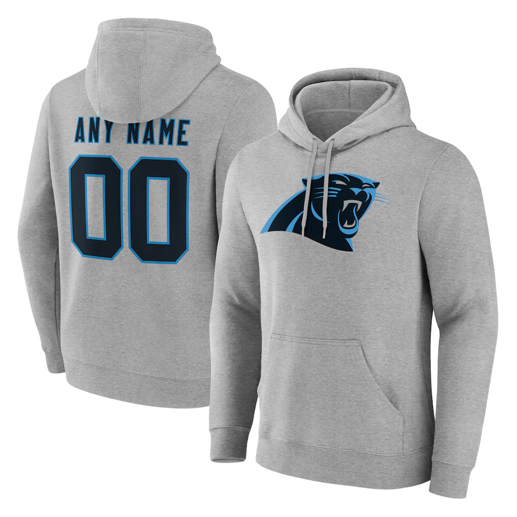 Jdoa Custom C.Panthers Gray Salute to Service Hoodies Any Name & Numbers Stitched Jerseys