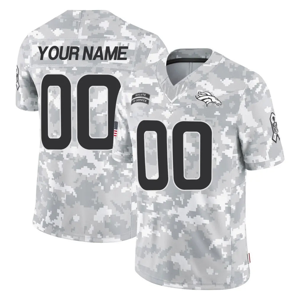 Jdoa Custom D.Broncos Arctic Camo Salute To Service Limited Any Name & Numbers Stitched Jerseys