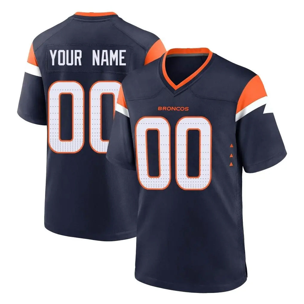 Jdoa Custom D.Broncos Navy Home Game Any Name & Numbers Stitched Jerseys