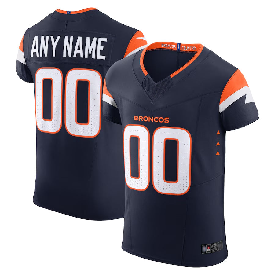 Jdoa Custom D.Broncos Navy Vapor F.U.S.E. Elite Stitched Jerseys