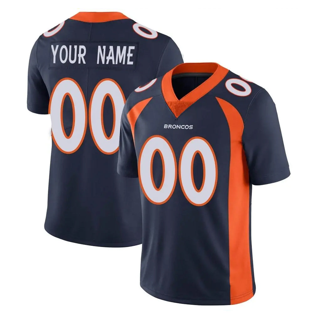 Jdoa Custom D.Broncos Navy Vapor Untouchable Limited Game Any Name & Numbers Stitched Jerseys
